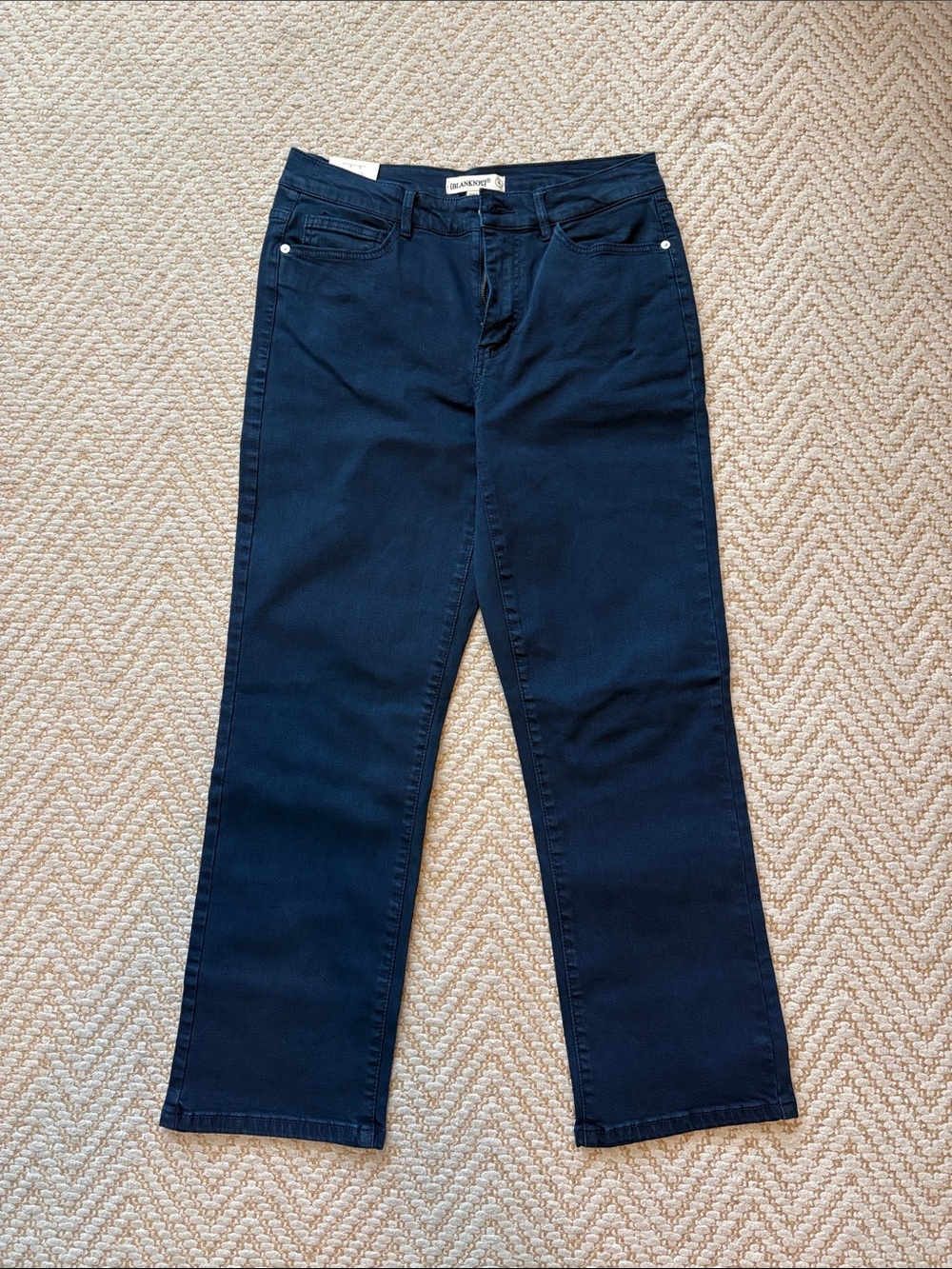 Blank NYC Women’s High Rise Straight Leg Jeans in Navy NWT, Size 6/28